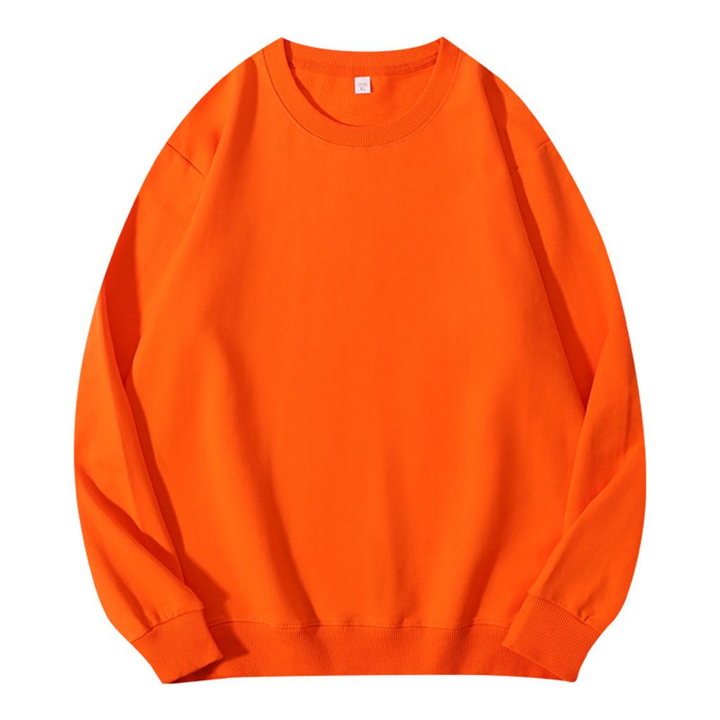 Unisex barevná mikina s kulatým výstřihem a žebrovanými dlouhými rukávy