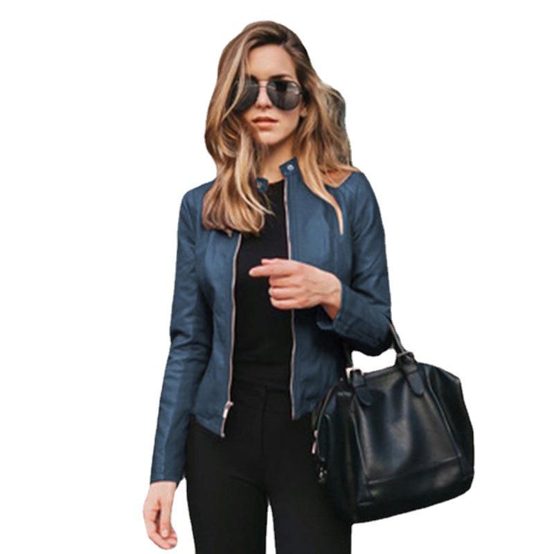 Podzim/Zima 2023 Dámská módní kožená bunda - Evropský a americký styl