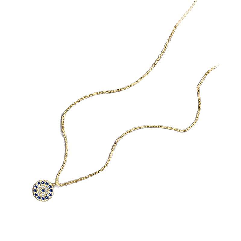 Women's Evil Eye Pendant Necklace - Versatile Thin Clavicle Chain, Perfect for Holidays