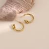 18k Gold-Plated Titanium Steel Geometric Stud Earrings for Women