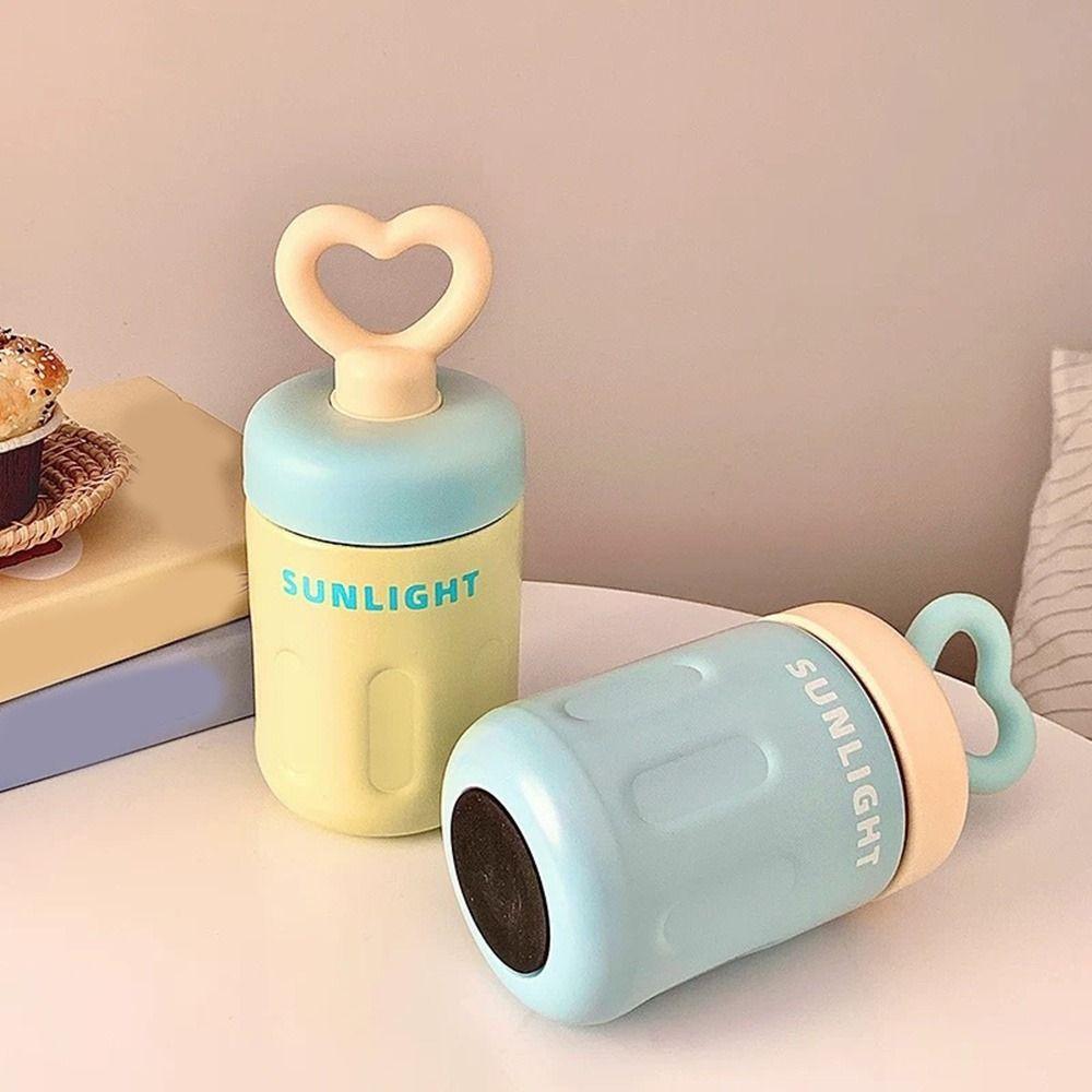 Keep Warm Keep Ice Love Handle Straw Cup Stainless Steel Coffee Mug Insulated Bottle Cup Student