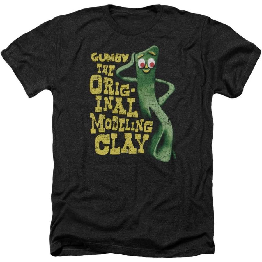 Gumby - Mens So Punny Heather T-Shirt, Large, Black S