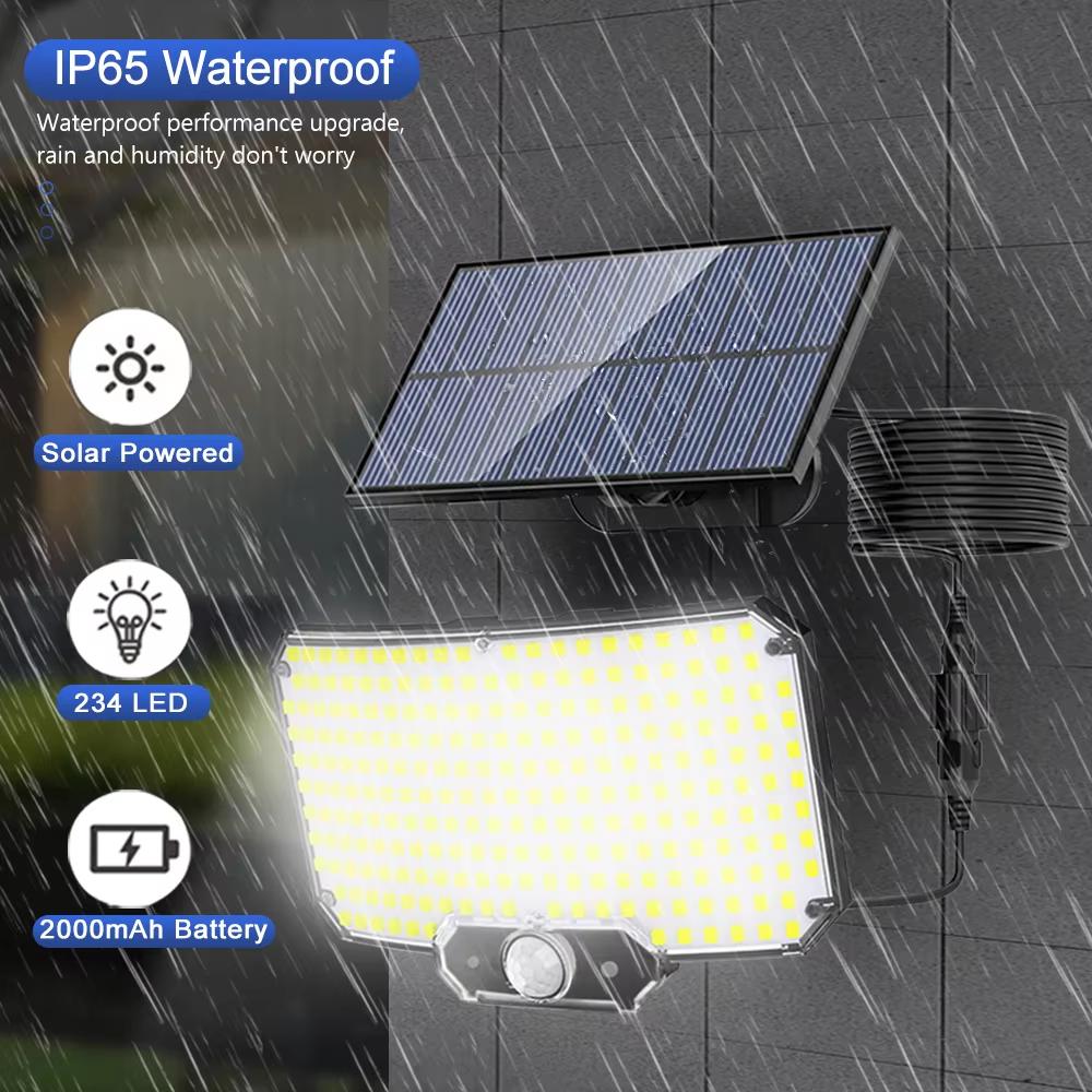 234 LED Solar Outdoor Lights Super Bright Motion Sensor IP65 Waterproof 3 Modes Flood Wall Security Light for Garage Yard