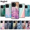 For Honor X8b Phone Case New Marble Patterns Cover Bumper On Huawei Honor X8 B X 8b X 8 B Phone Back Tempered Glass Hard Shell