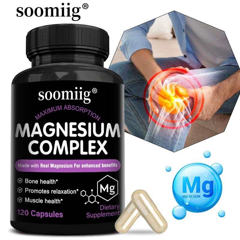 Magnesium Complex Capsules, High Absorption Magnesium Supplement, 120 Count