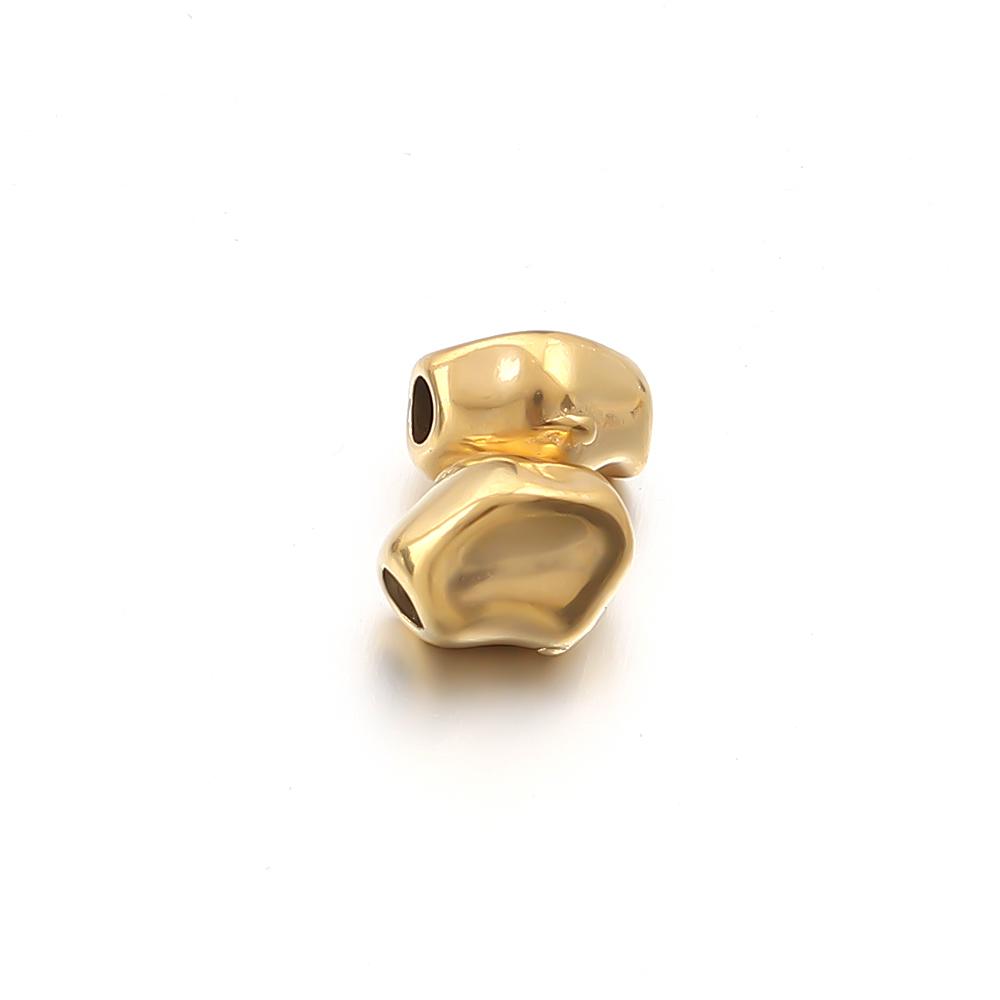 5-10pcs Irregular Gold Color Stainless Steel Beads for Jewelry Making Meteorite Beads Spacer Beads DIY Bracelet Necklace