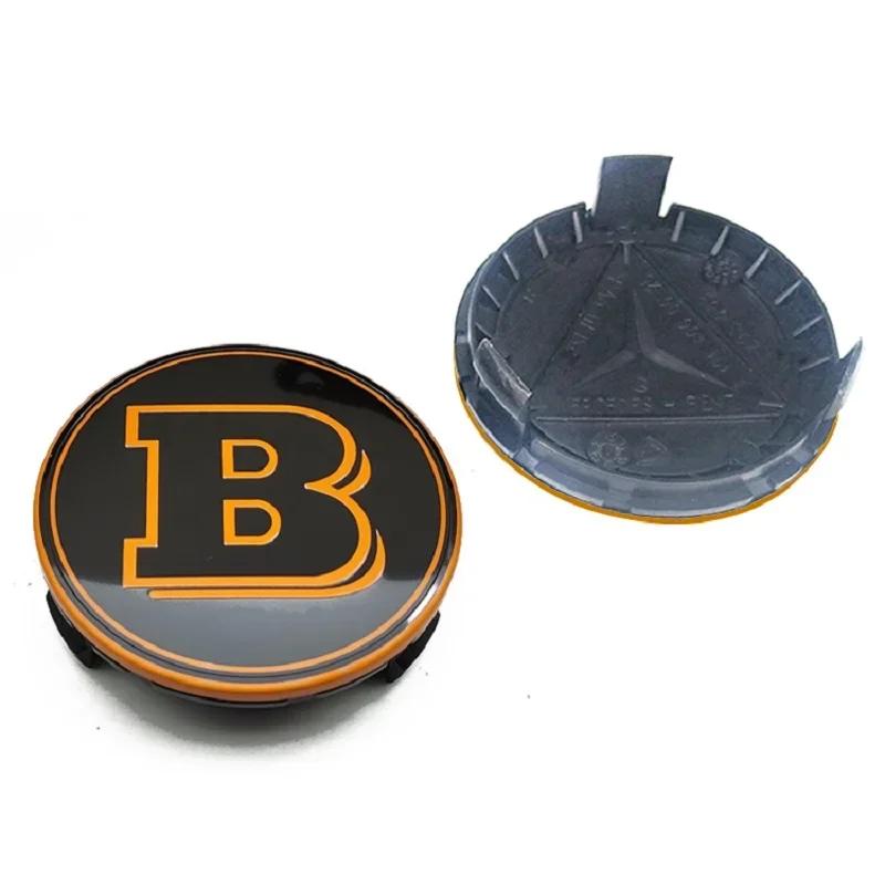 4Pcs 75mm Brabus Logo Car Emblem Wheel Center Hub Cap Accessories For Mercedes Benz AMG Apple W204 GLA GLC CLA W205 W203 W206
