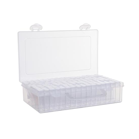32/64 Grid Transparent Visible Organizer Bead Handle Separate Grids Diamond Painting Rhinestone Storage Box