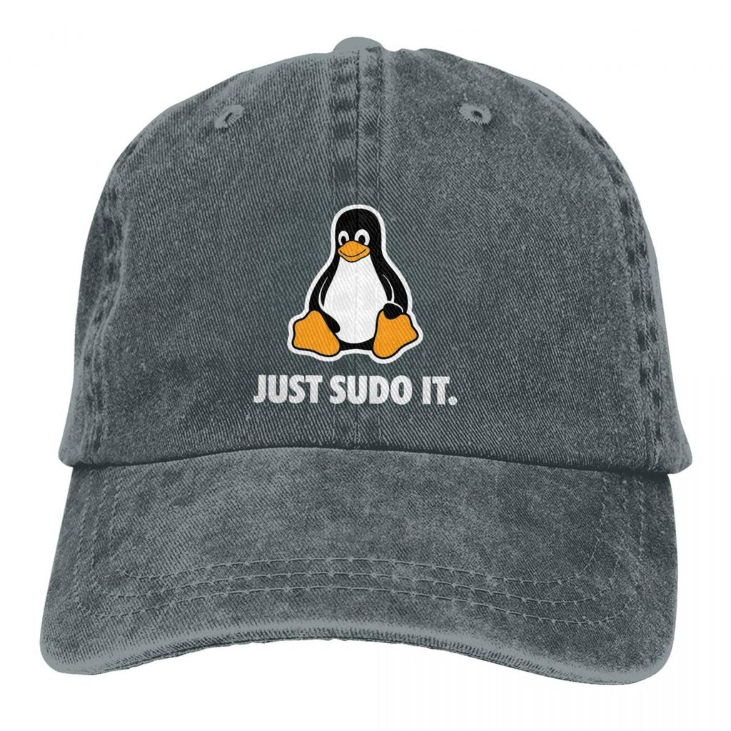Sadece Sudo It beyzbol şapkası Unisex Şapka Kadın Vizör Koruma Snapback Linux İşletim Sistemi Tux Penguen Kapaklar