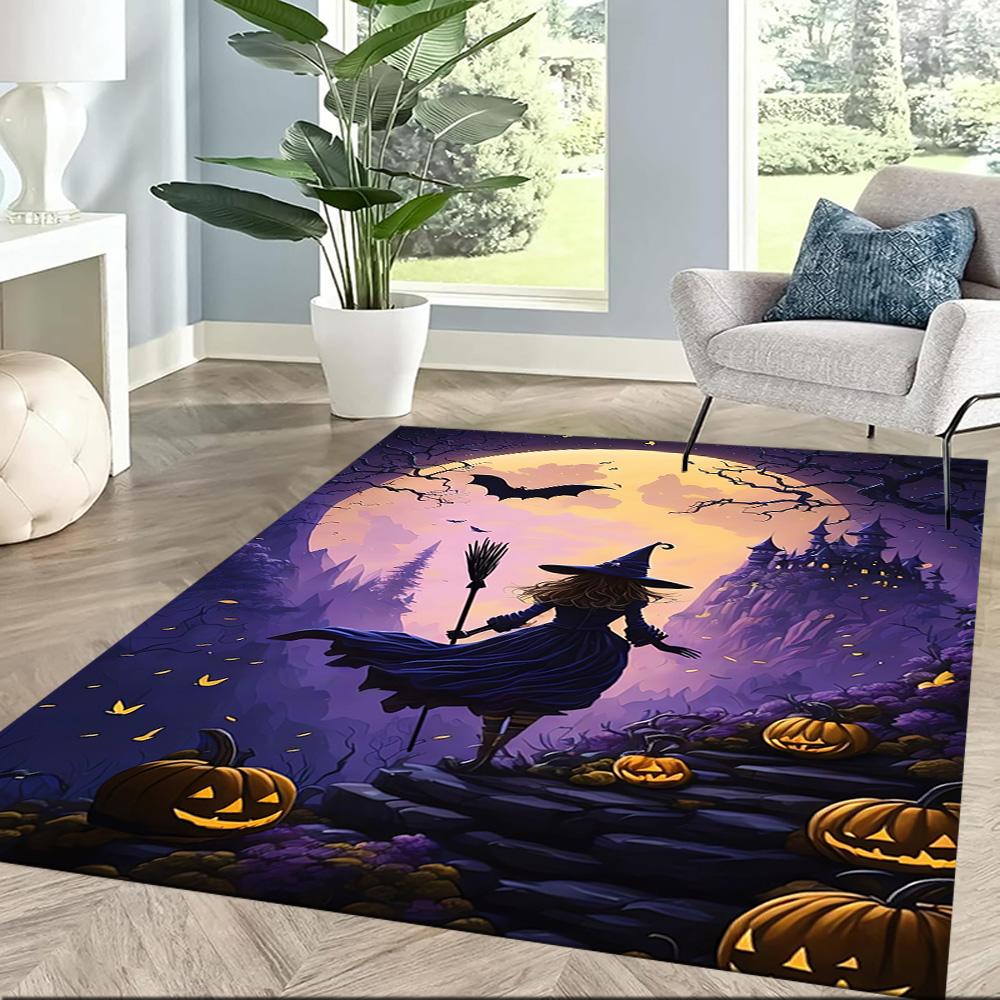 Spooky Halloween Night Floor Mats for Living Room, Bedroom and Room Decoration Are Suitable for Gifts.