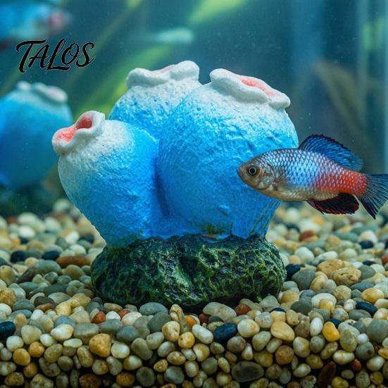 Coral Bubbler Aquarium Accessory Shell, Resin Volcano Air Pump Bubbler, Blister Resistant Fish Ornament Tank Decoration for Shrimp Crab Betta