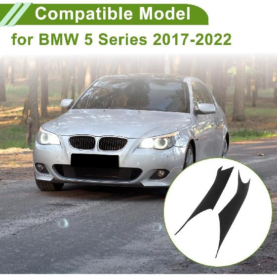 Door Panel Handle Pull Trim Cover for BMW 5 Series G30 G31 520i 530e 530i 540d 540i 550i 2017-2022 Black ABS 1 Pair