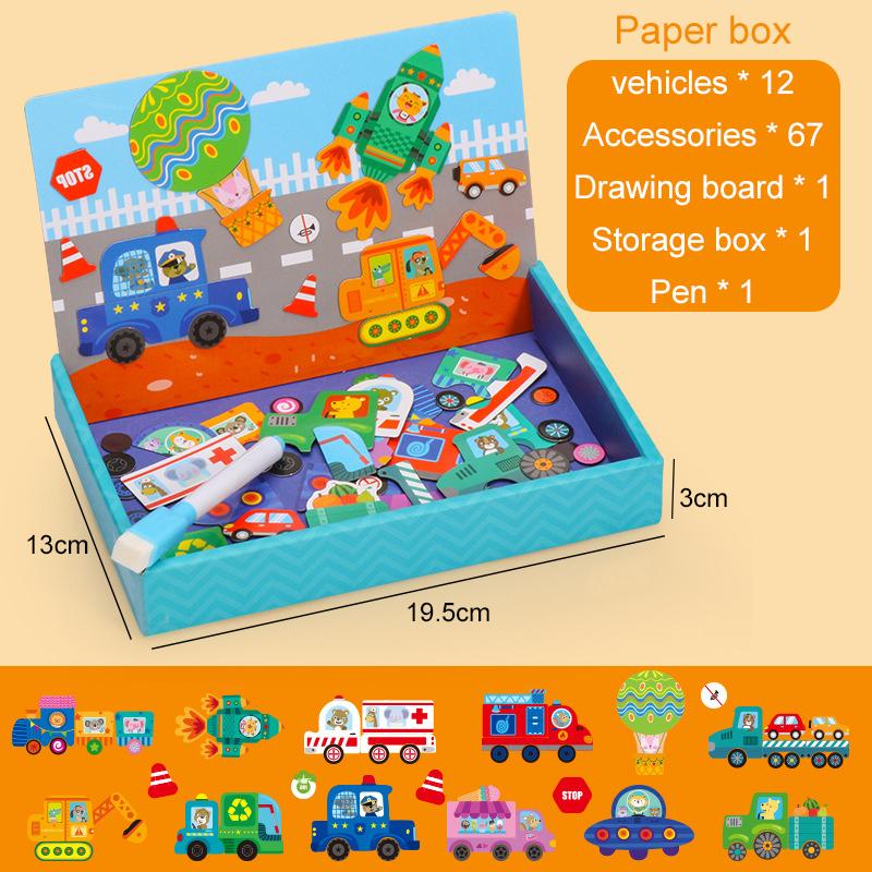 Children Multifunction Animal Puzzle Learning Education Toys For Kids Writing Magnetic Drawing Board Montessori Toy Kid Gift TMZ