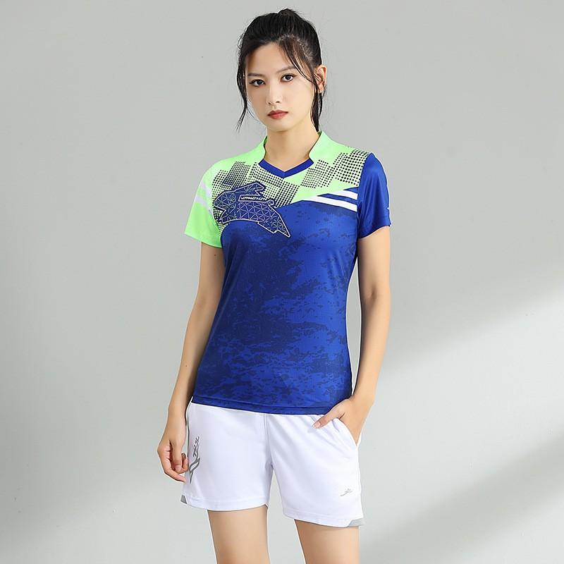 Men Women Badminton Sport T-Shirt Short Sleeve Quick Dry Athletic Wear Training Jersey