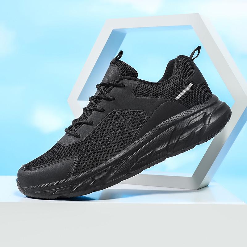 

38-48 Summer Men s Sports Shoes Breathable Casual Shoes Flying Weaving Outdoor Large Size Running Shoes 39 прохладный черный