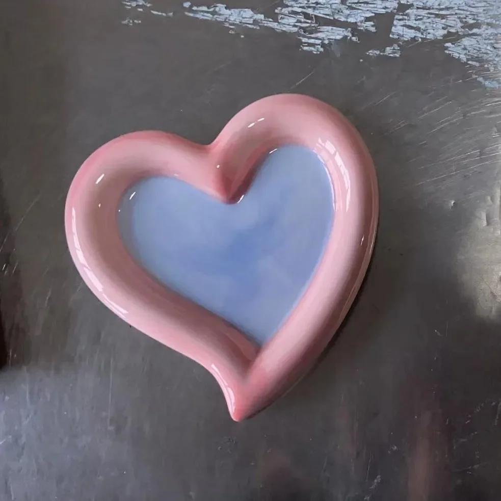 Korean Plate Cartoon Dessert Plates Cute Ceramic Dinner Dishes Hand painted Flat Breakfast Salad Fruit Tray Dishes and Plates