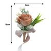 2pcs Artificial Waterproof Flowers Green Plants Corsage Bride Groom Bridesmaid Group Wedding
