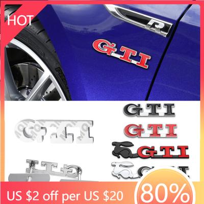 Golf 3 4 MK3 MK4 2026 Hot For VW VOLKSWAGEN 3D GTI Emblem Car Front Grille Badge Decoration ABS Sticker for Volkswagen VW Jetta