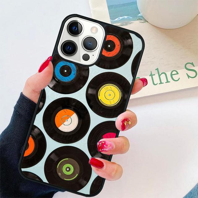 Vinyl Record Blue Label Music Classic Phone Case Cover For iPhone 17 Air 15 16 Pro Max 14 13 12 11 Pro Max Plus