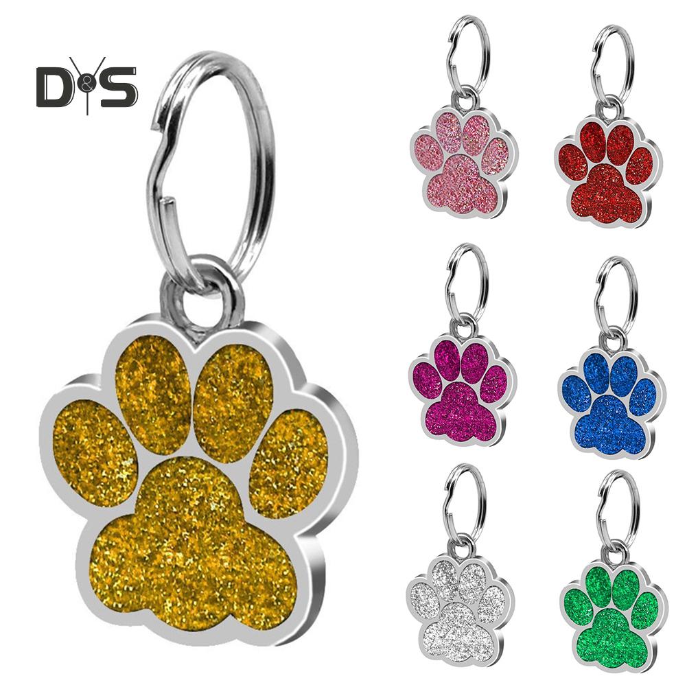 Puppy Town Jewelry Gift Mini Paw Pattern Puppy Dog Cat Collar ID Tag Pendant