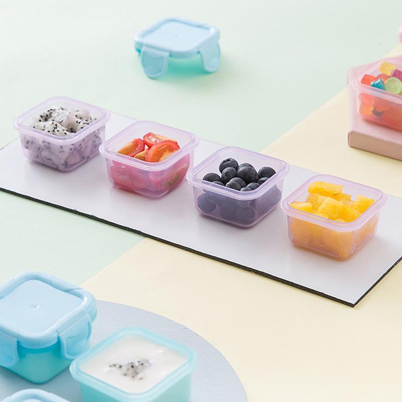1/7Pcs Candy-Colored Mini Sealed Storage Box For Storing Hamster Snacks And Separating Condiments - Portable