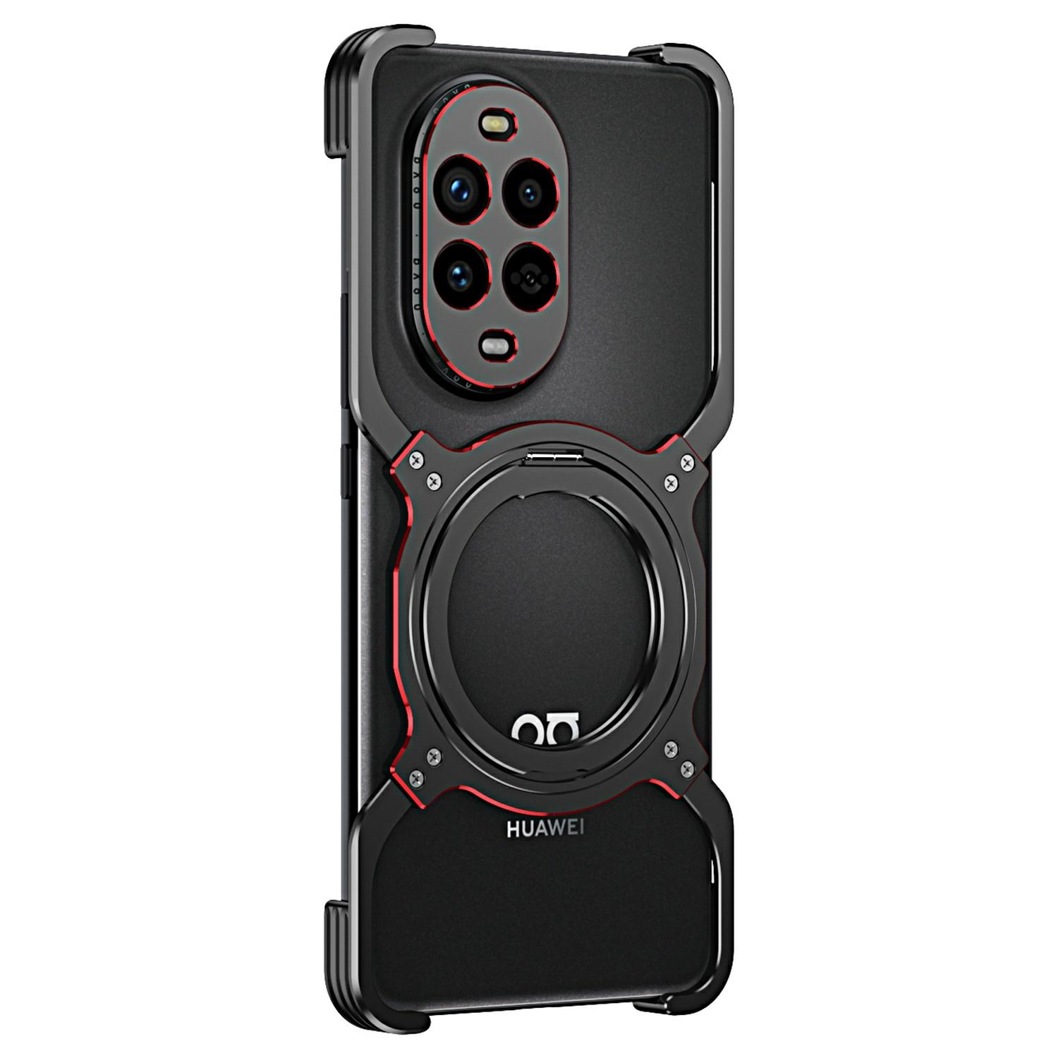 

Для Huawei nova 13 Pro 5G Чехол Подставка Металлический Бампер Магнитная Крышка для Телефона Black/Red