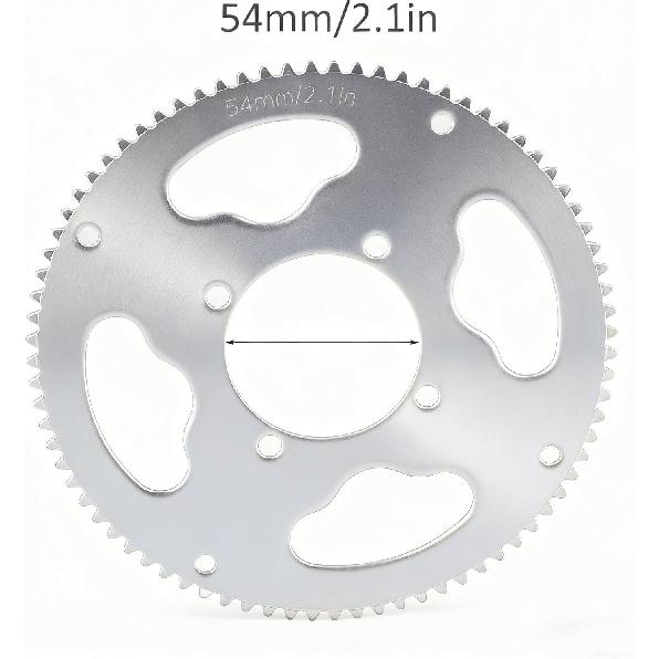 VGEBY 54mm 80 Teeth Sprocket, Rear Chain Sprocket for 47cc 49cc Dirt ATV Quad Minimoto Motorcycle, 25H Steel Sprocket with Long Service Life