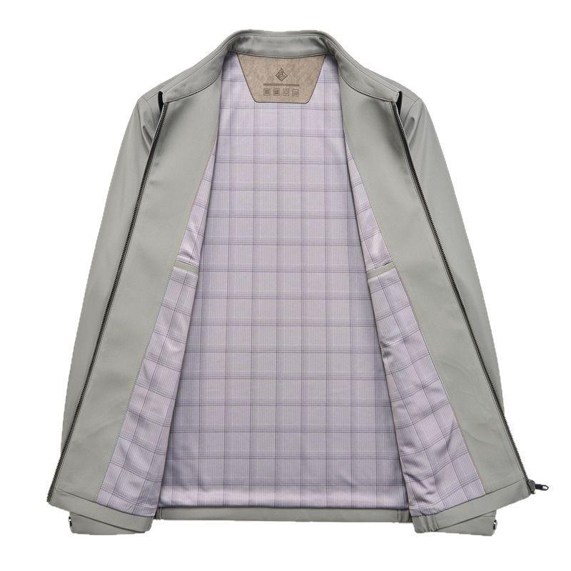 New Men's Jacket Spring and Autumn Jacket Middle-aged High-end Business Casual Jacket Dad Lapel Top
