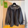 High End Half Zip Hooded Sweatshirt Women Loose Fit Casual Top