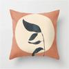 Simple abstract geometric leaf splicing pattern printed pillowcase sofa seat waist cushion  cover modern home decoration