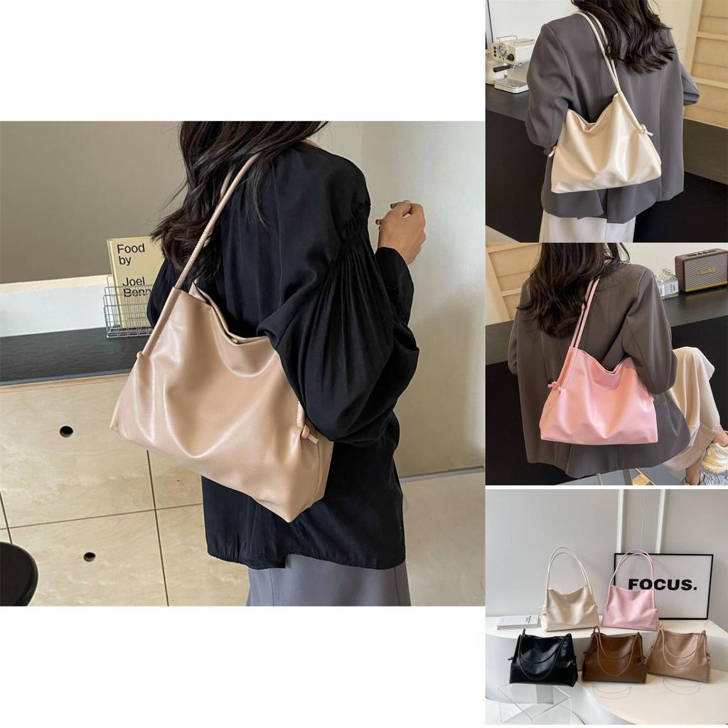 Large Capacity Fashionable Tote Bag For Women Stylish Commuter Shoulder Bag In Black Pink Beige Khaki Brown Ideal For Casual Everyday Use