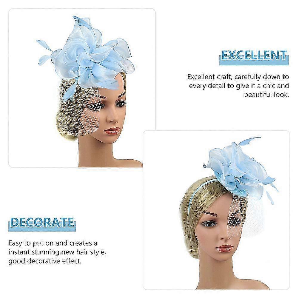 Fascinator Hat Flower Fascinator Headband Tea Party Hat Prom Banquet Headpiece 25-26s