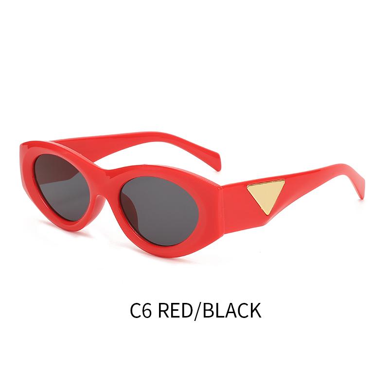 1pc European American Cat Eye Oval Sunglasses Women High-end Fashion Street Photography Accessory