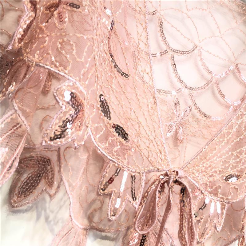 Women's Wedding Dress Shawl Retro Party Sequin 1920s Banquet Evening Dress Shawl
