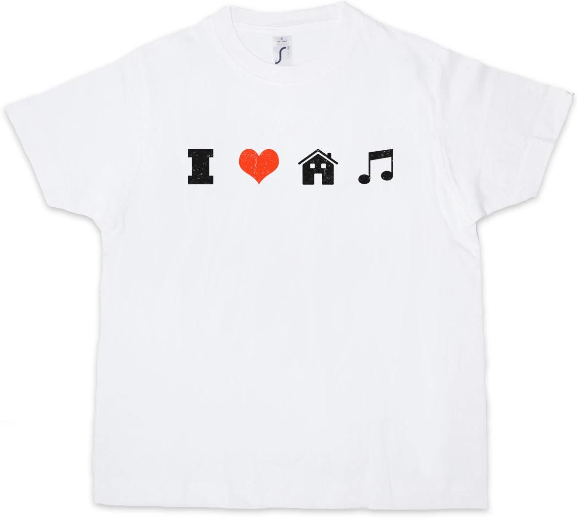 I LOVE HOUSE MUSIC Kids Boys kids boys T-Shirt Electro Dance Techno Disco Chillout Club 100
