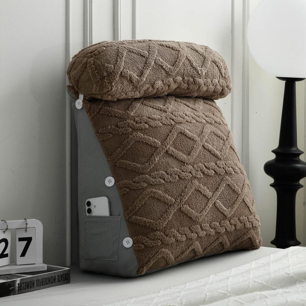 2025 New Large Backrest Cushion: Soft Bedside Pillow with Neck and Waist Support for Pregnant Women and Readers