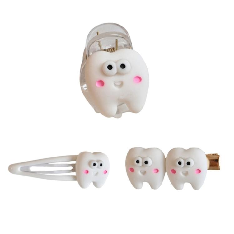 Cute Tooth Harajuku Snap Clip Y2K Girls Hairpin Sweet Handmade HairPins