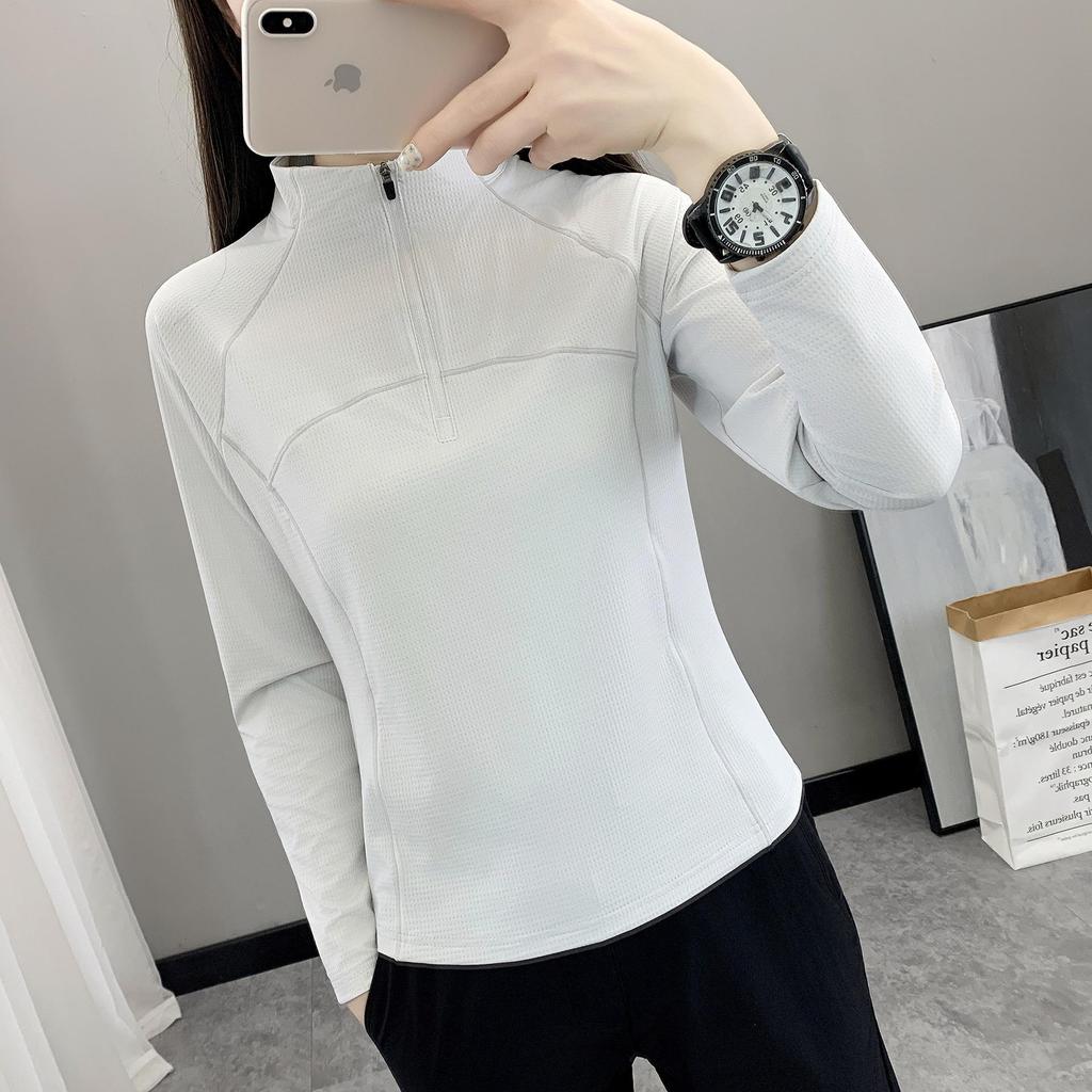 2026 Women's Quick-Drying Stand Collar Yoga Top - Spring/Autumn Fitness Wear