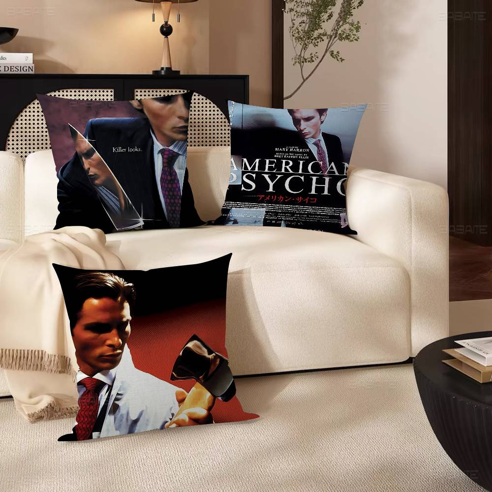Classic Movie A-American P-Psycho Personalized Pillow Cover Kids Bedroom Wild Party Decor Pillowcase Kid Birthday Shower Gift