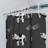 Adorable Cow Print Shower Curtain With Hook Rings For Bathroom Decor Black White Design 72 Inches Long (180Cm)