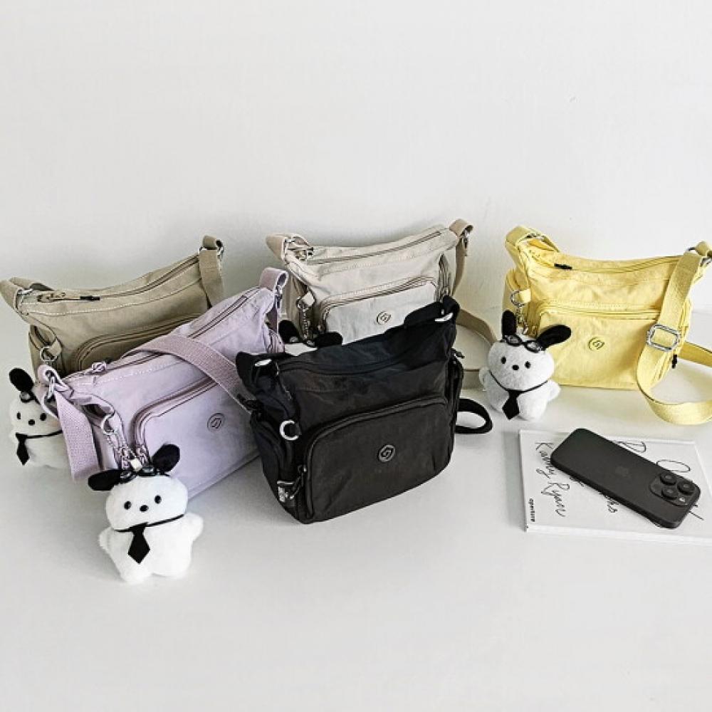 Fromheaven Waterproof Fabric Keyring Doll Casual Crossbody Bag