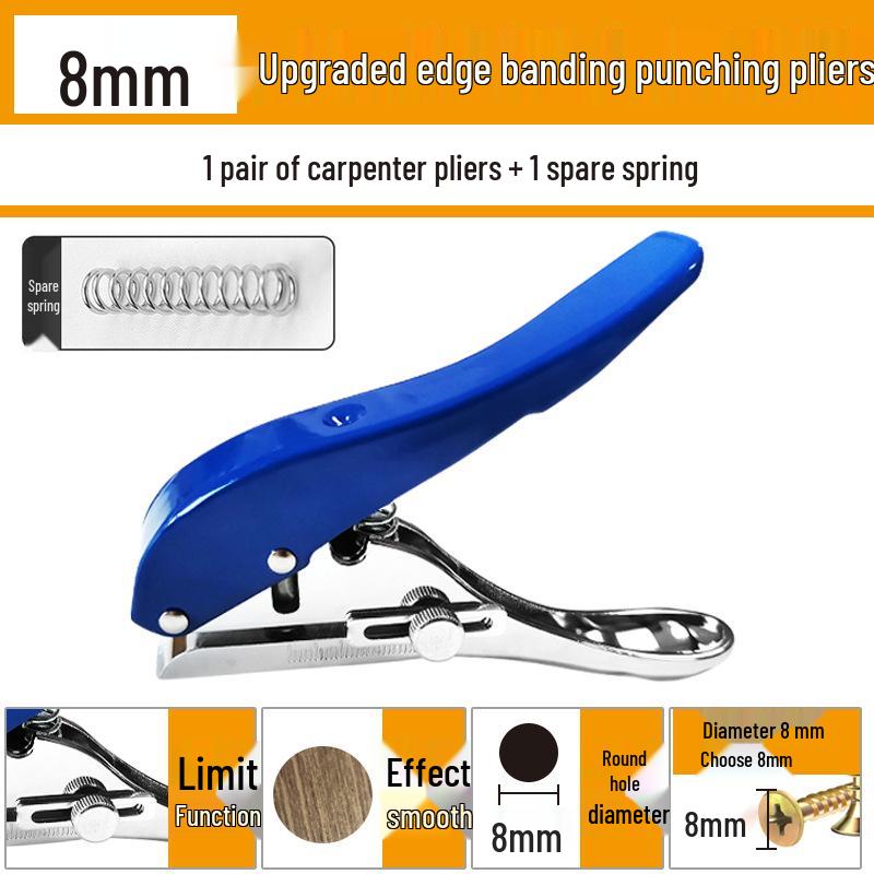 Handheld Round Hole Puncher for Paper, PVC Cards, and Eyelets