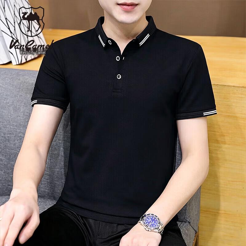 VANCAMEL Men s Summer Lapel Polo Shirt 4XL