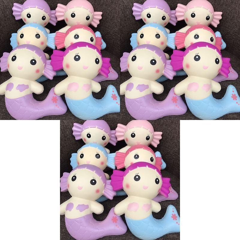 Mermaid Squishy Pu Toy Slow Rebound Stress Relief Gift For Kids Party Favors Collectible