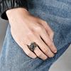 New Vintage Satanic Goat Pentagram Stainless Steel Ring for Men Party Jewelry