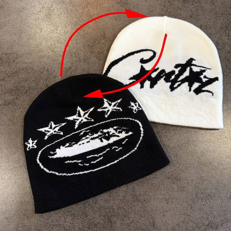 Acrylic Knitted Warm Hat Men Women Letter Print Cold Season Headgear Winter Fall