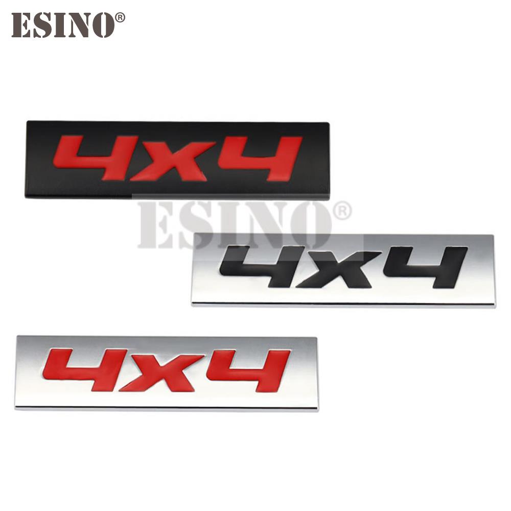Car Styling 3D V6 V8 4 x 4 Logo Metal Zinc Alloy Car Sticker Badge Body Rear Trunk Adhesive Decal Emblem