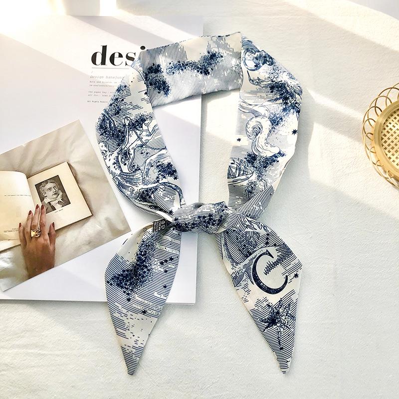 130cm Long Women Lace Floral Scarf Y2k Lace Ribbon Neck Scarves Embroidered Ladies Neck Headbands Sweet Skinny Neckerchief