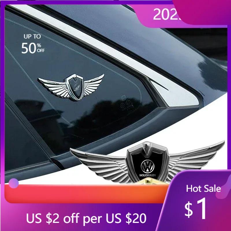 Hot 2025 New Car Badge Metal Wings Body Decoration Sticker For Volkswagen Polo Passat B5 B6 B7 T4 T5 Golf 4 5 6 Tiguan Jetta GTI