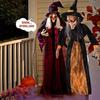 Purple Life Size Talking Witch Halloween Red Eye Animated Witch Spooky Animatronic Witch